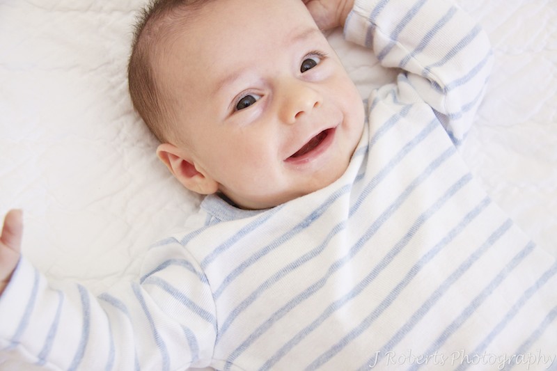 Smiley baby - baby portrait photography sydney